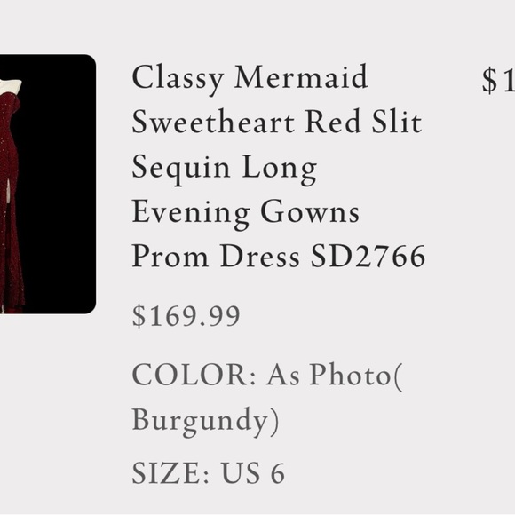 Classy mermaid prom dress 👗 - Picture 7 of 9